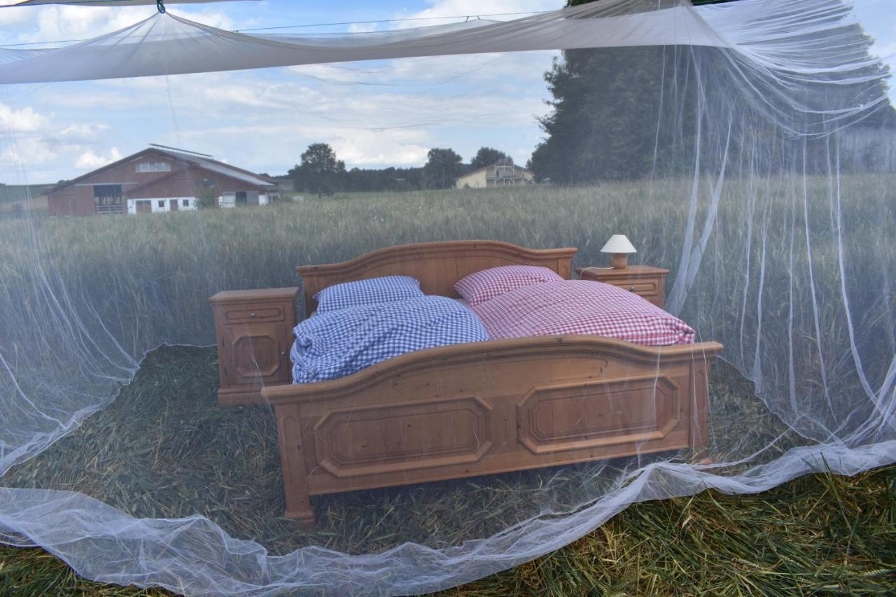 Open Air, Bett Im Kornfeld Hotel Finning Bagian luar foto
